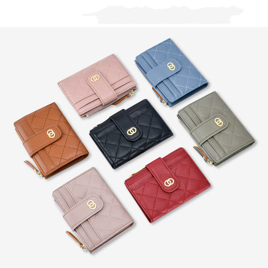 Women's Small Fragrant Embroidery Thread Multi-card Coin Purse Women Cross-border Wallet