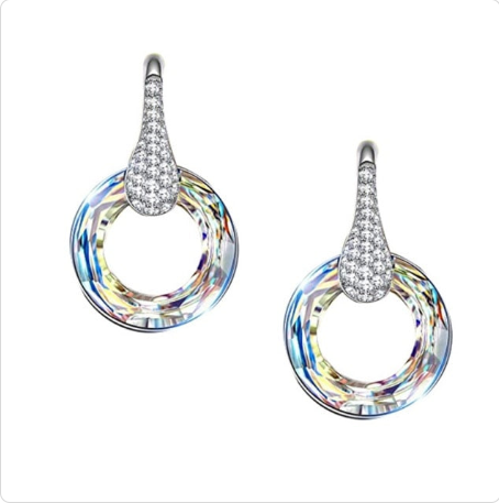 Creative Color Zircon Earrings For Women