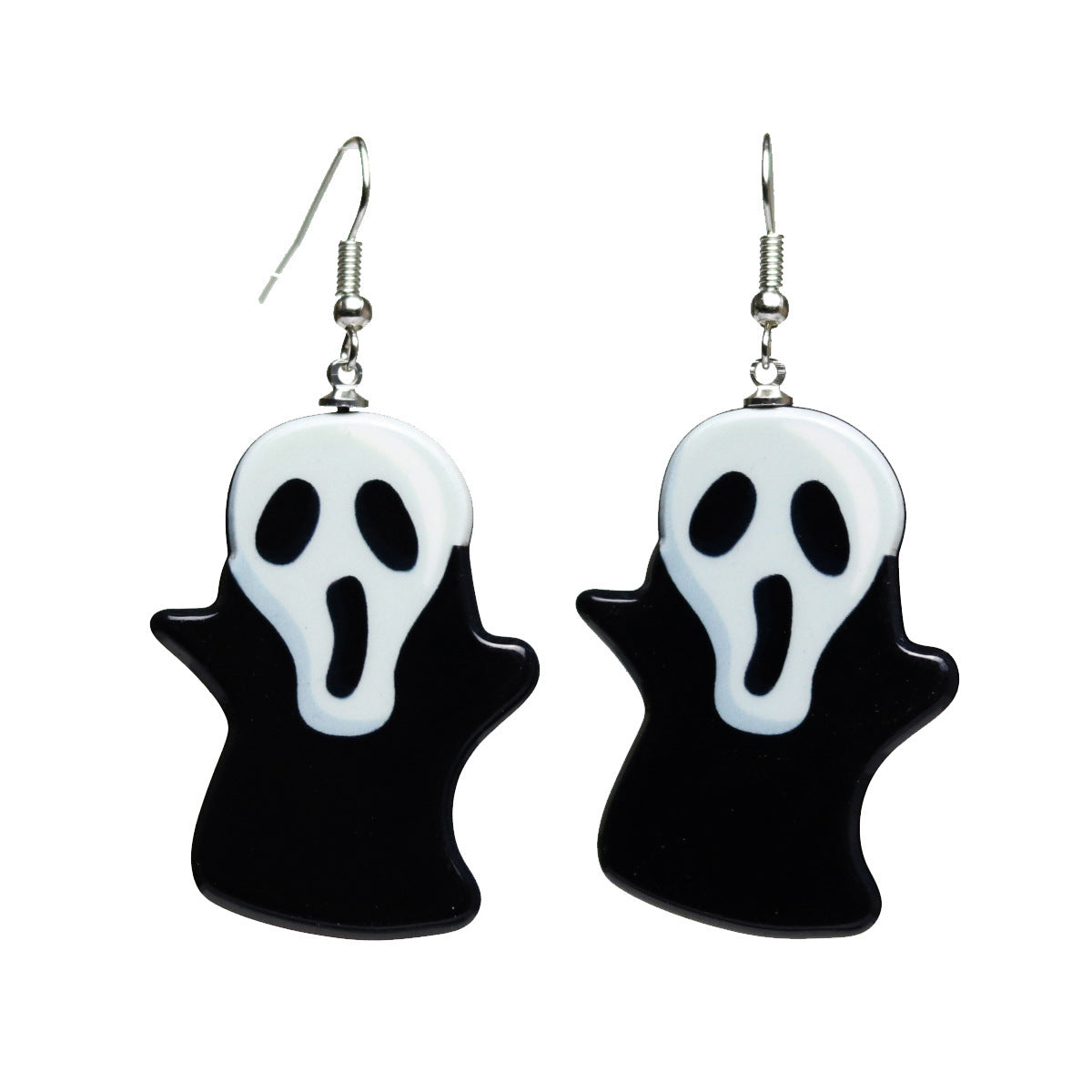 Creative Soft Ceramic Witch Earrings For Halloween Women Hand Painted