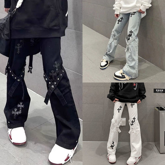 Women's Fashionable And Versatile Loose Straight-legged Wide Leg Pants