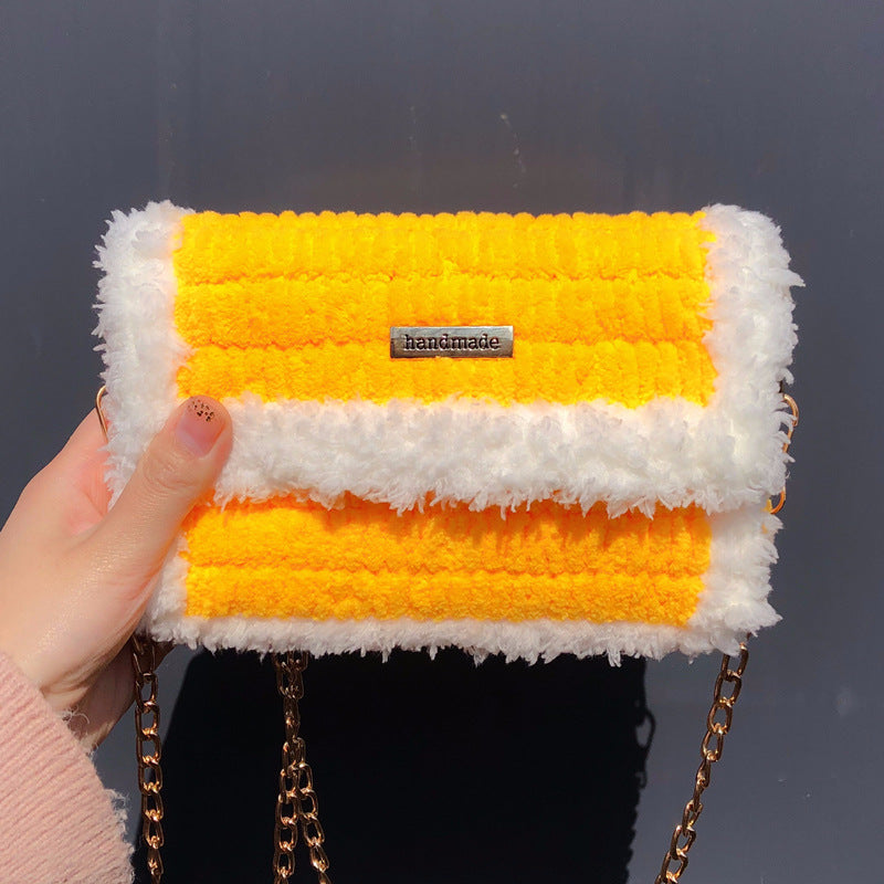 Woolen icicle female bag