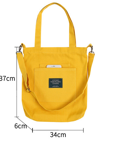 Canvas bag female slung ins with the same bag Korean version of Harajuku ulzzang college students bag school bag