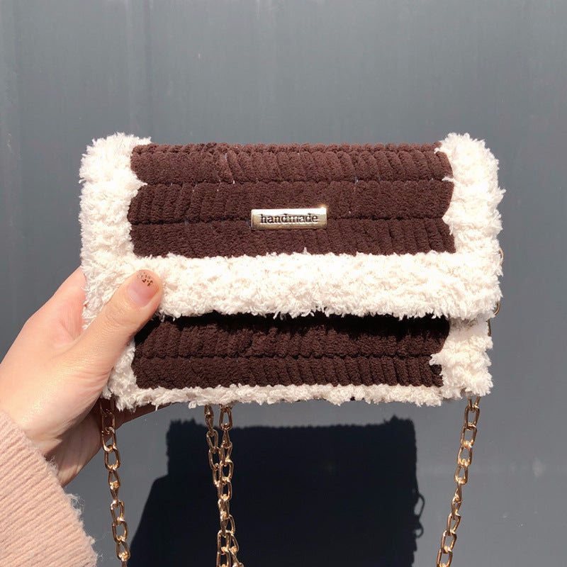 Woolen icicle female bag