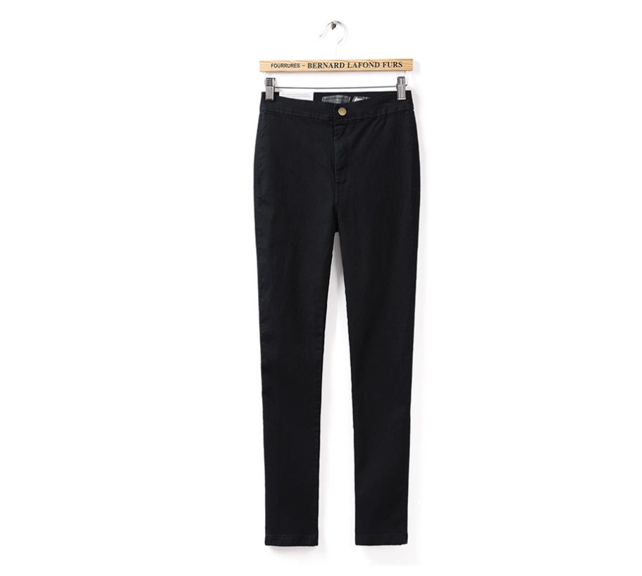 European and American women's stretch slim jeans women's slim feet pants pencil pants trousers