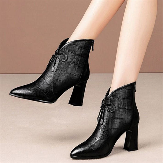 Women's New Fashion Bow Pointed High Heels