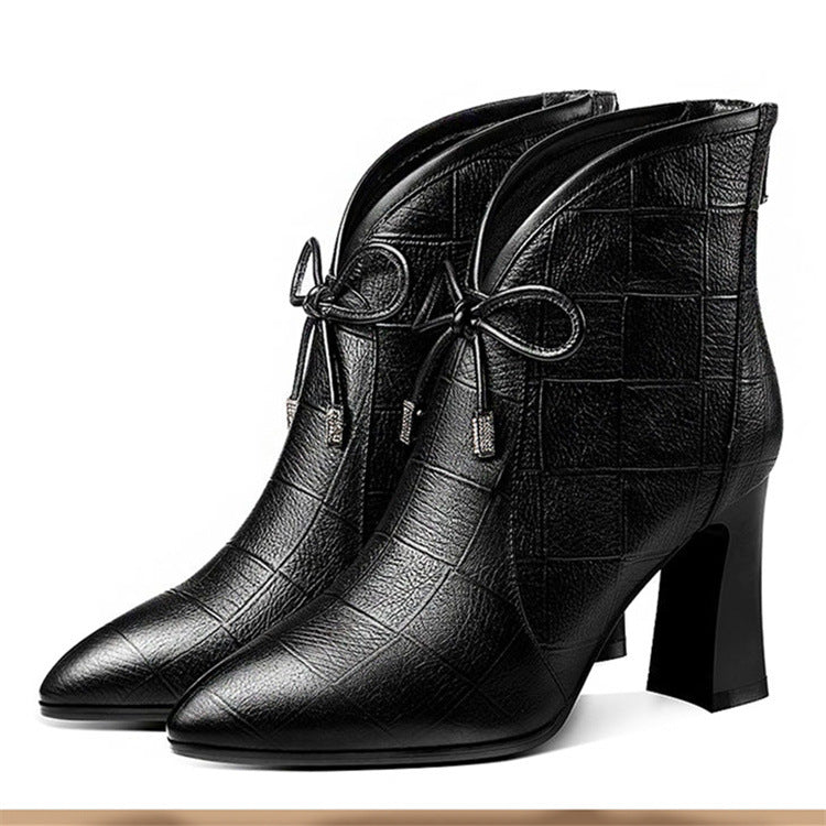 Women's New Fashion Bow Pointed High Heels