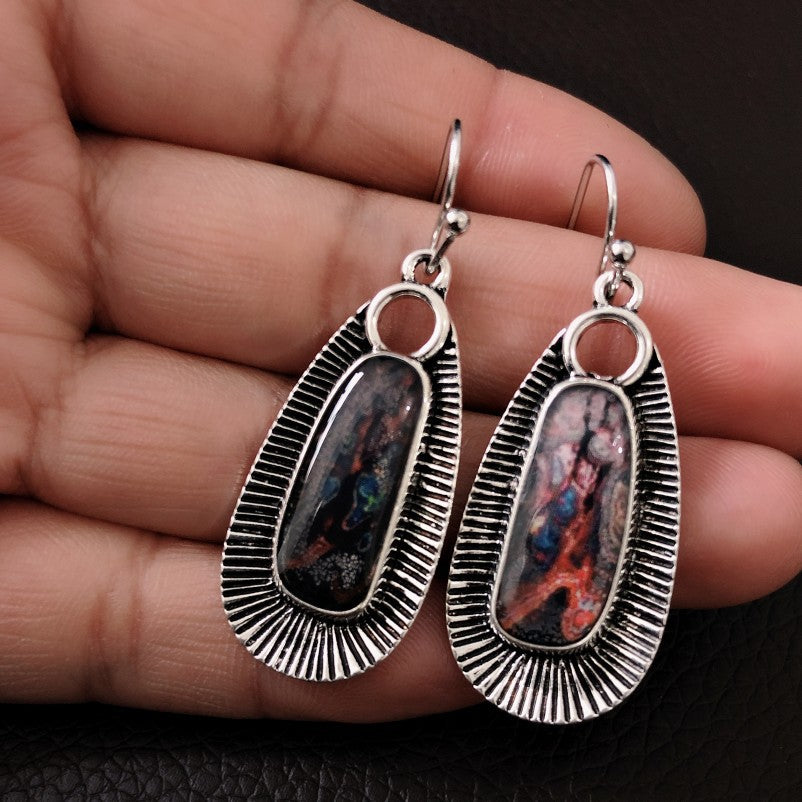 Creative Handmade Colorful Colored Glass Earrings For Women