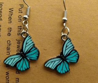 Blue Butterfly Drop Earrings for Women Multicolor Alloy Dangle Earrings Statement Earring Wedding Jewelry Wholesale