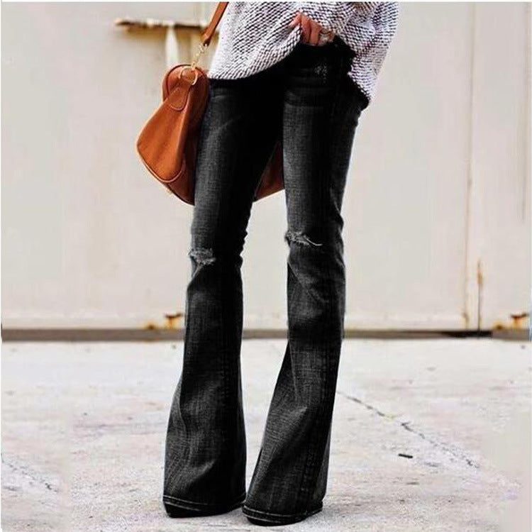 Fashion Casual Ladies Jeans Slim Slimming