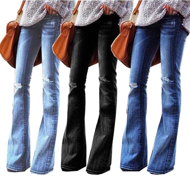 Fashion Casual Ladies Jeans Slim Slimming