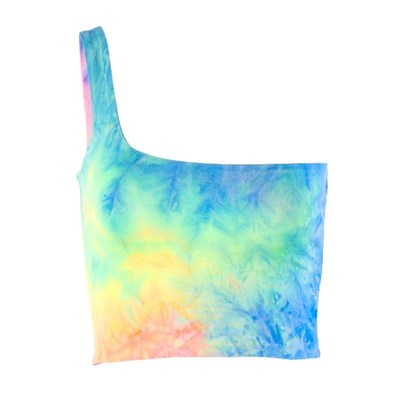 Autumn Dress Popular Sexy One Shoulder Tie-Dye Sexy Wrapped