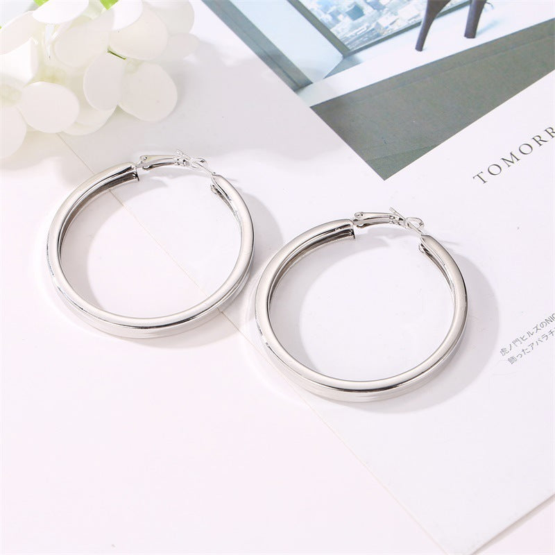 Ashion Big Hoop Earrings For Women Gold Silver Colour