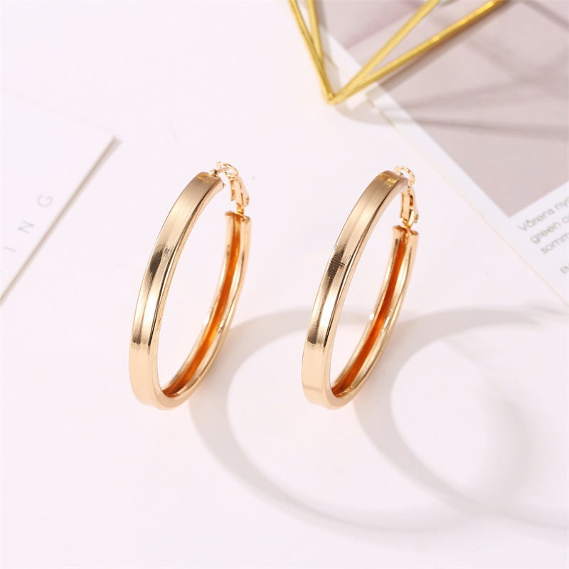 Ashion Big Hoop Earrings For Women Gold Silver Colour