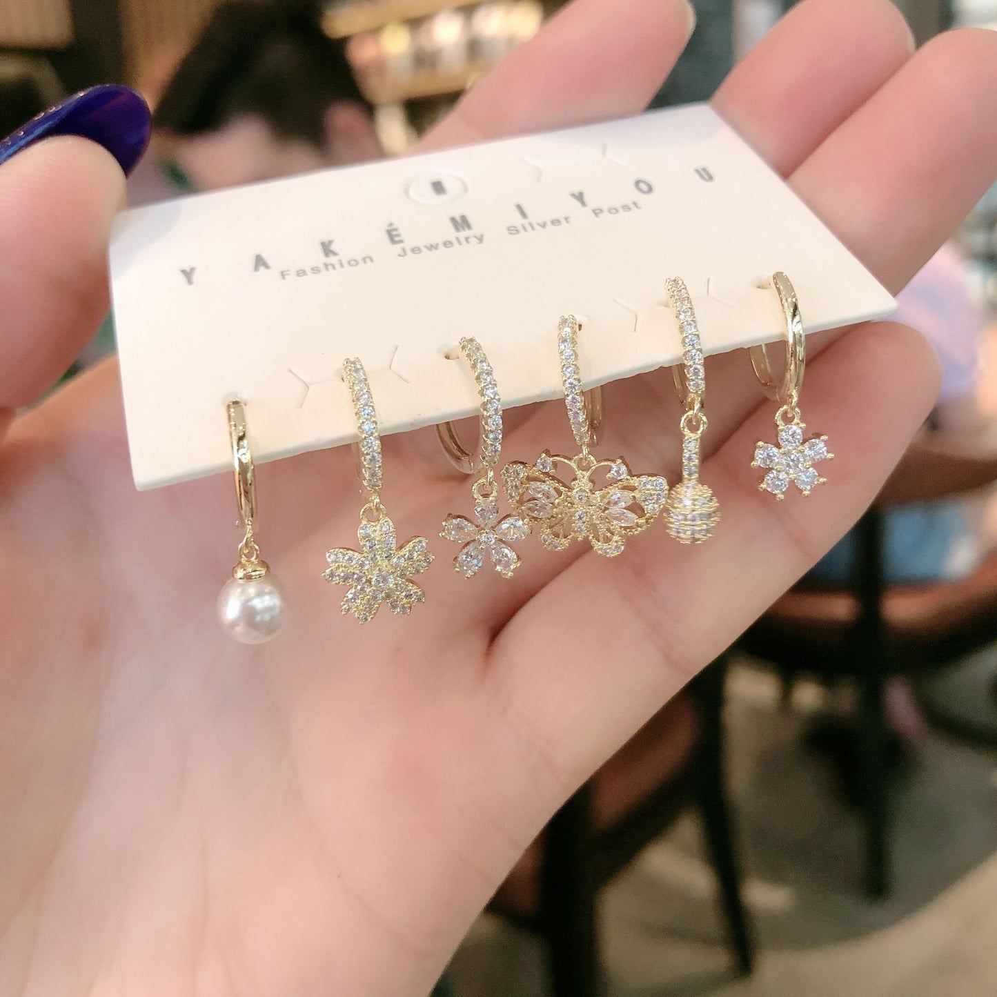 Butterfly daisy flower earring earrings earrings women