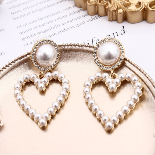 Beaded Temperament Love All-match Earrings Women