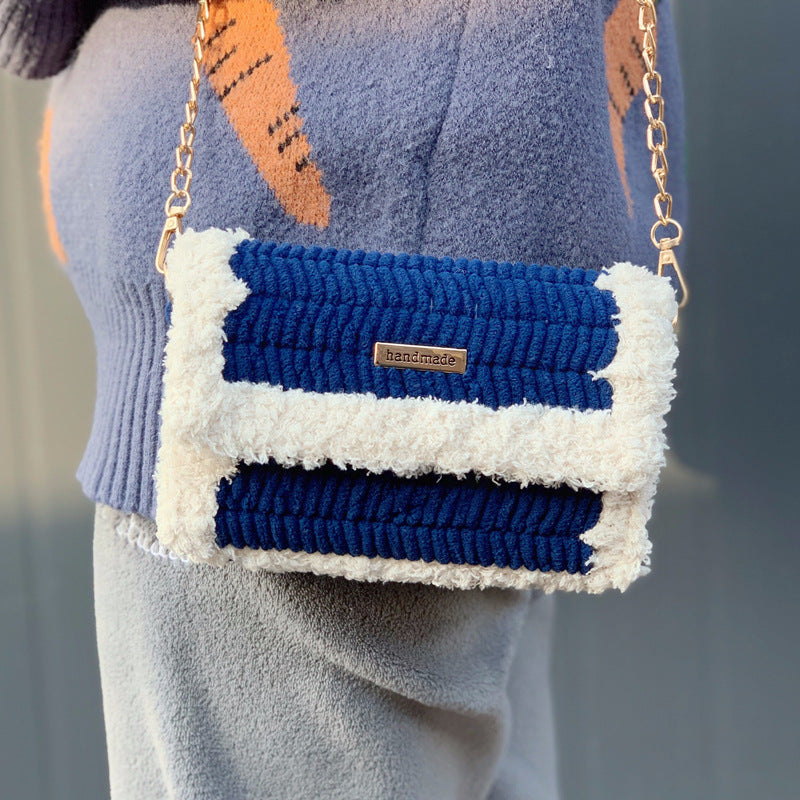 Woolen icicle female bag