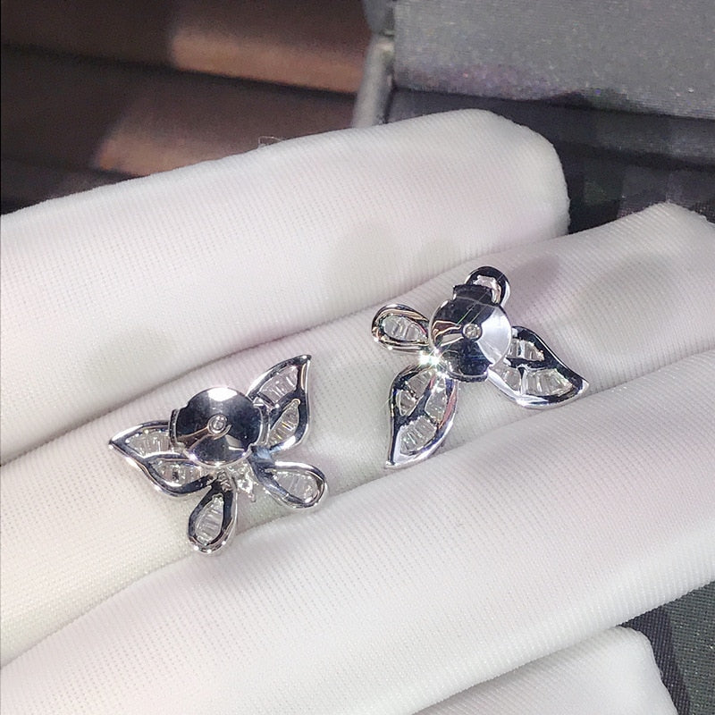 Butterfly earrings diamond earrings women