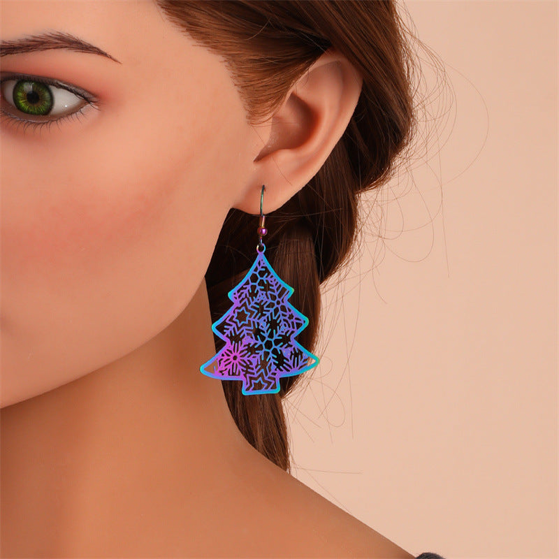 Alloy Cross Pumpkin Head Ice Man Earrings For Women