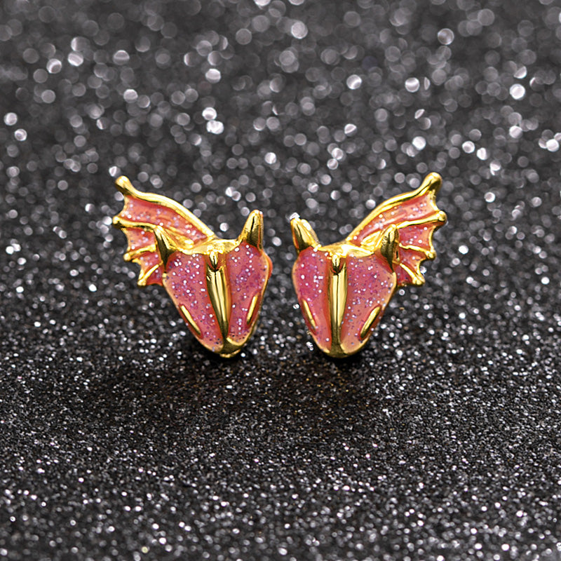 Boho Dragon Dinosaur Stud Earrings For Women Girls