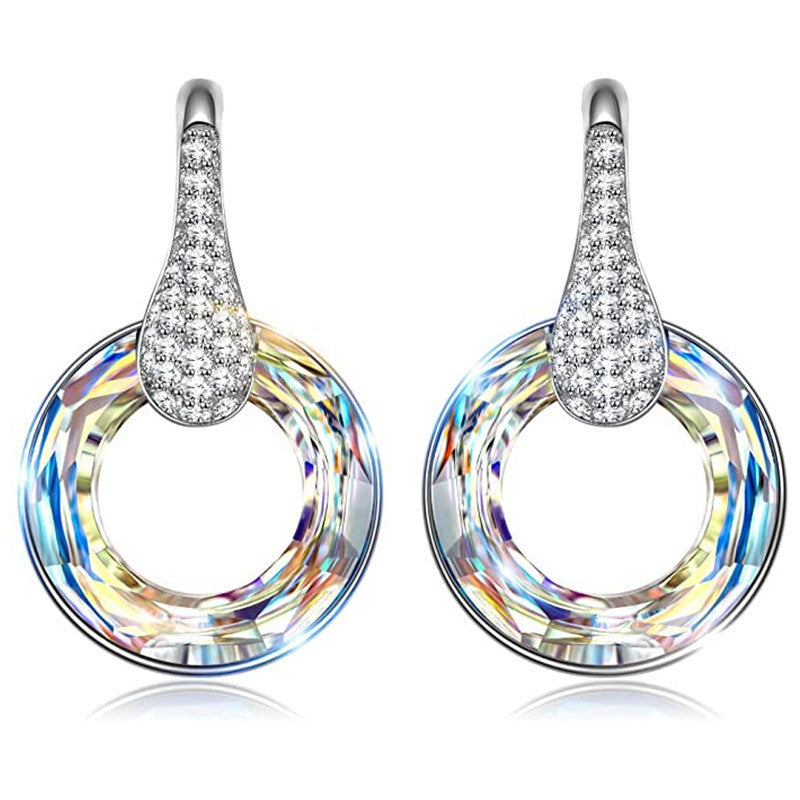 Creative Color Zircon Earrings For Women