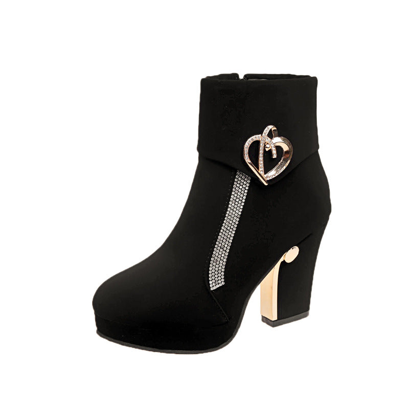 Fashion boots warm high heels