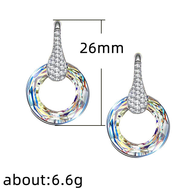 Creative Color Zircon Earrings For Women