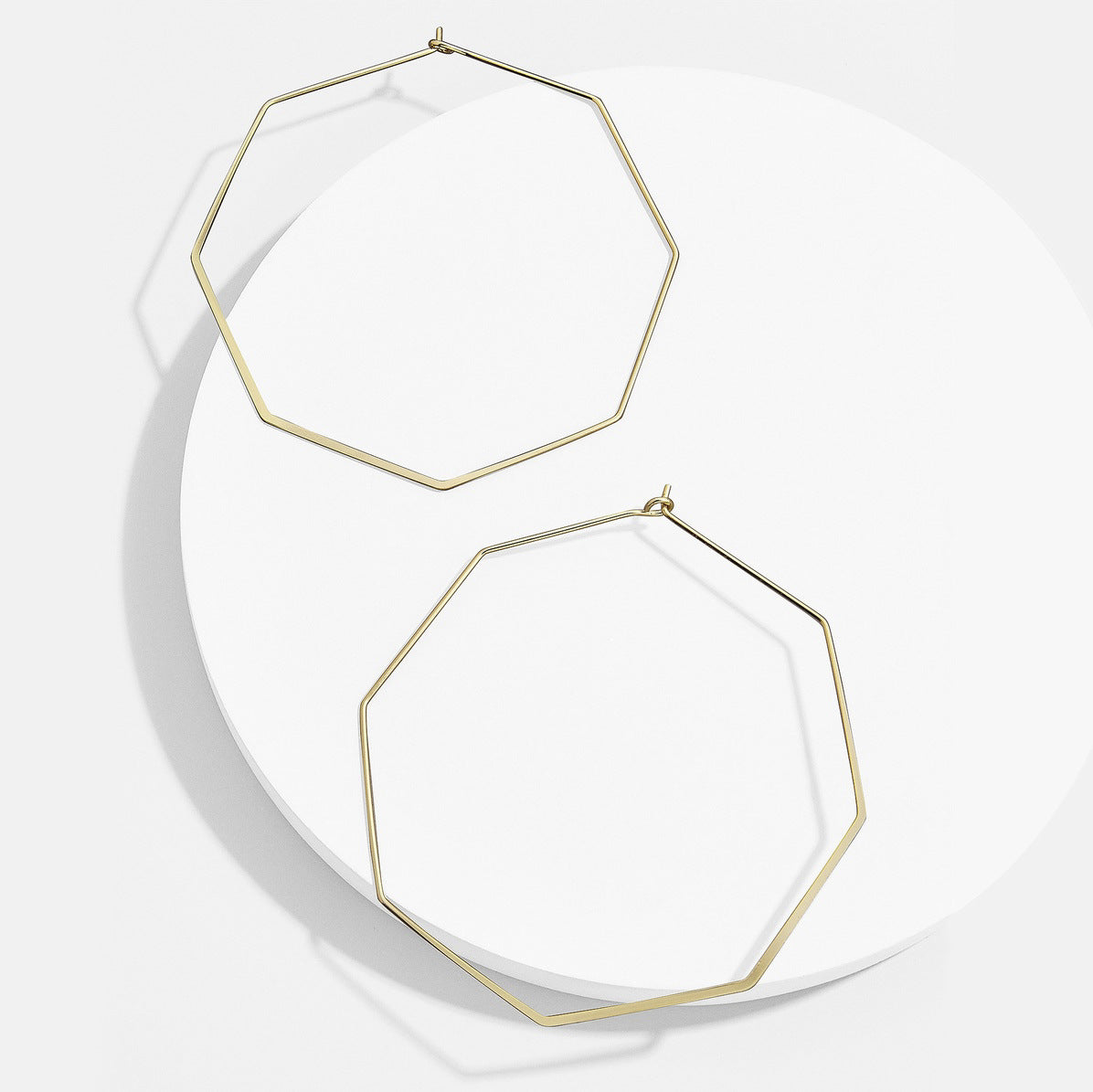 Dripping Oil Copper Earrings All-match Octagonal Earring Women