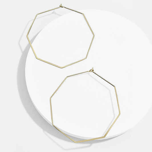 Dripping Oil Copper Earrings All-match Octagonal Earring Women