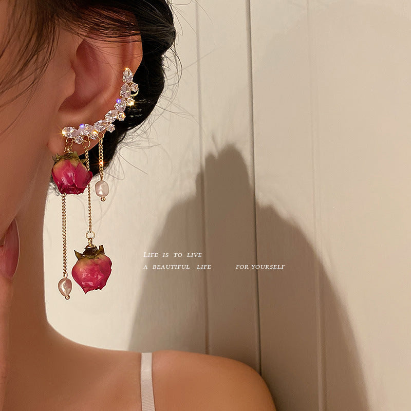 Earrings Zircon Rhinestone Tassel Earrings Women