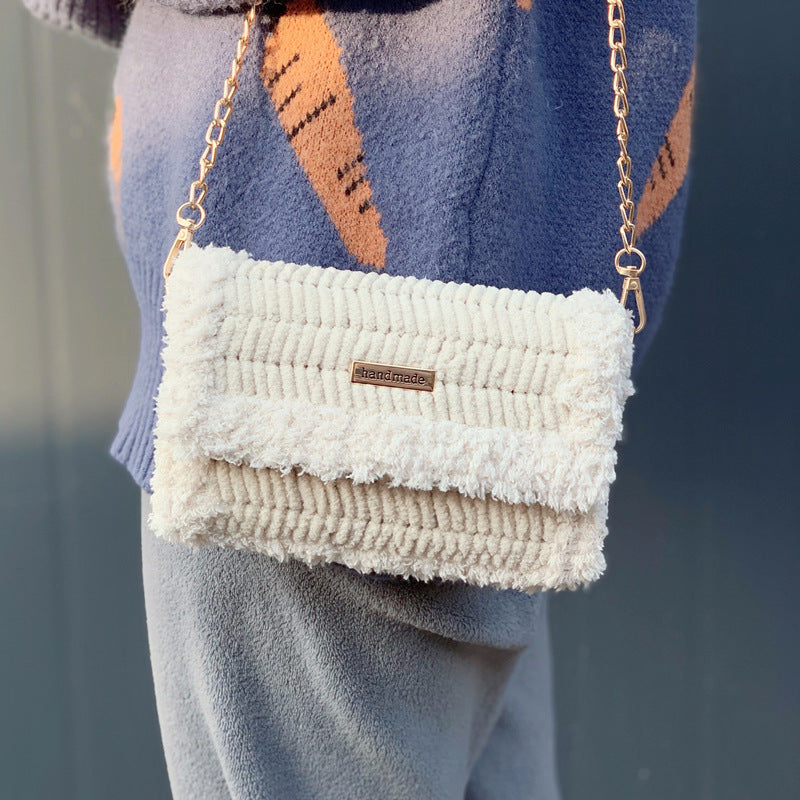 Woolen icicle female bag