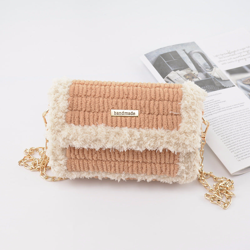 Woolen icicle female bag