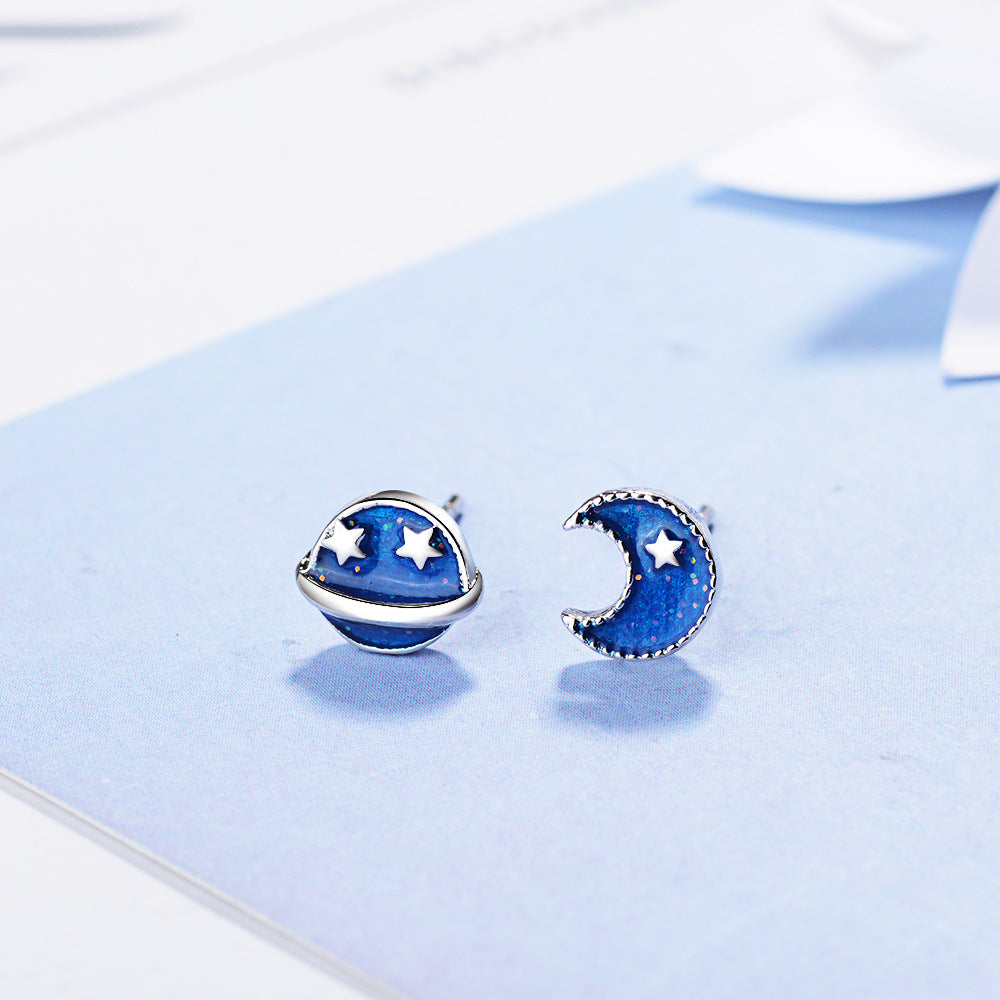 Blue Planet Stud Earrings For Women