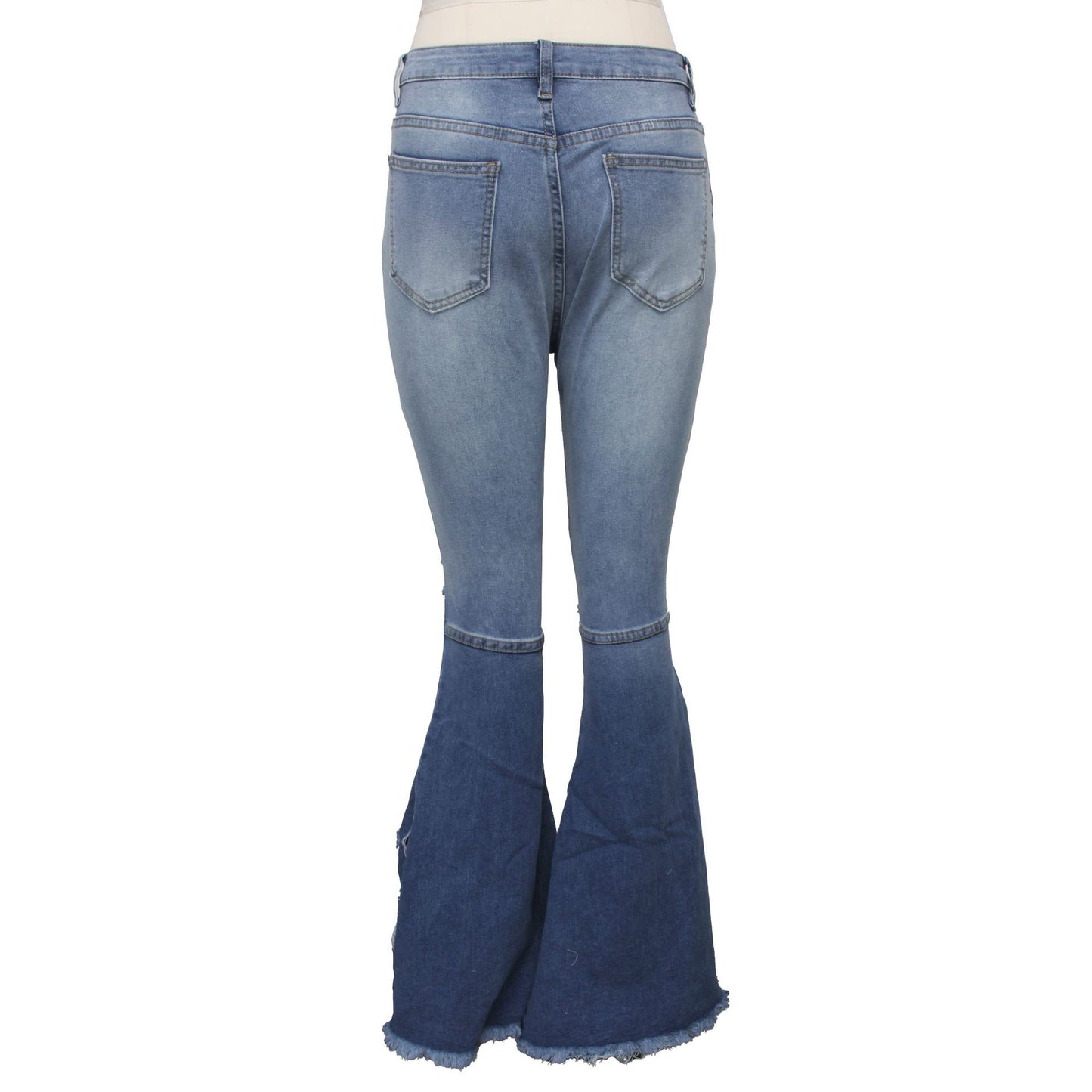 European And American Wide Leg Jeans With Holes In The Knee