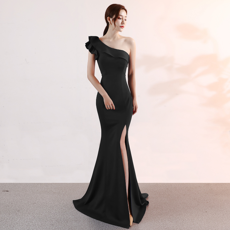 Evening dress elegant long sexy slim fishtail dress