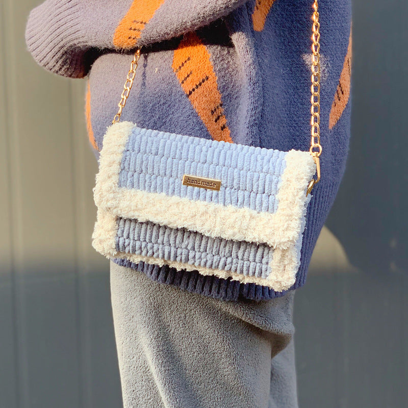 Woolen icicle female bag