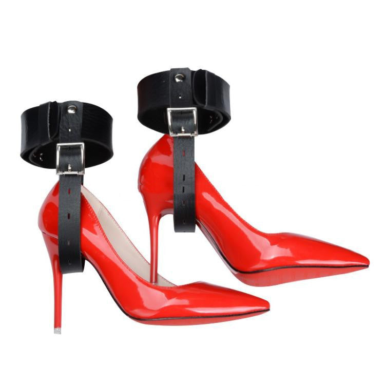 Women's Fashion Leather High Heels Fixed Strap