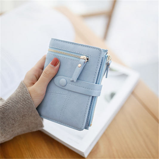 Zipper buckle 2 fold clutch