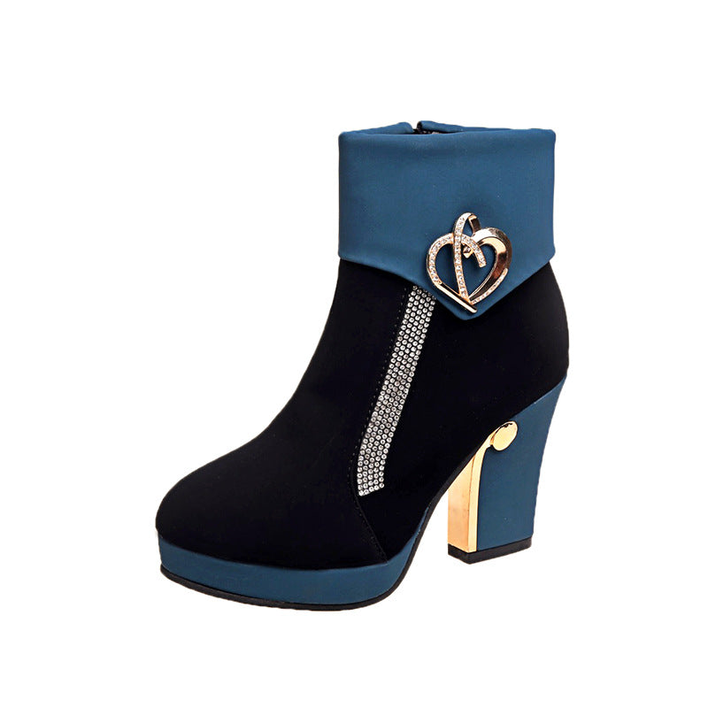 Fashion boots warm high heels