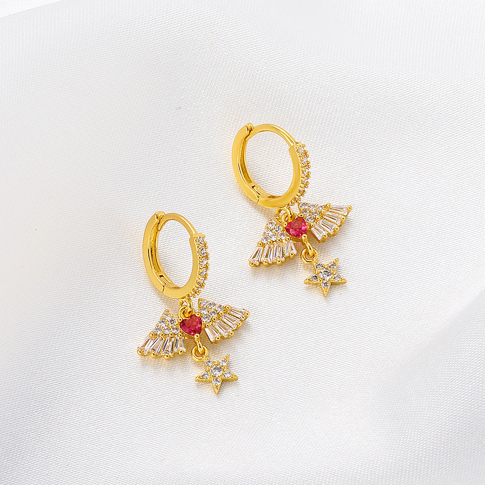 Angel Wings Earrings Small And Exquisite Personality Earrings Women