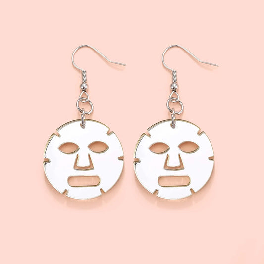 Creative Facial Mask Acrylic Earrings For Women