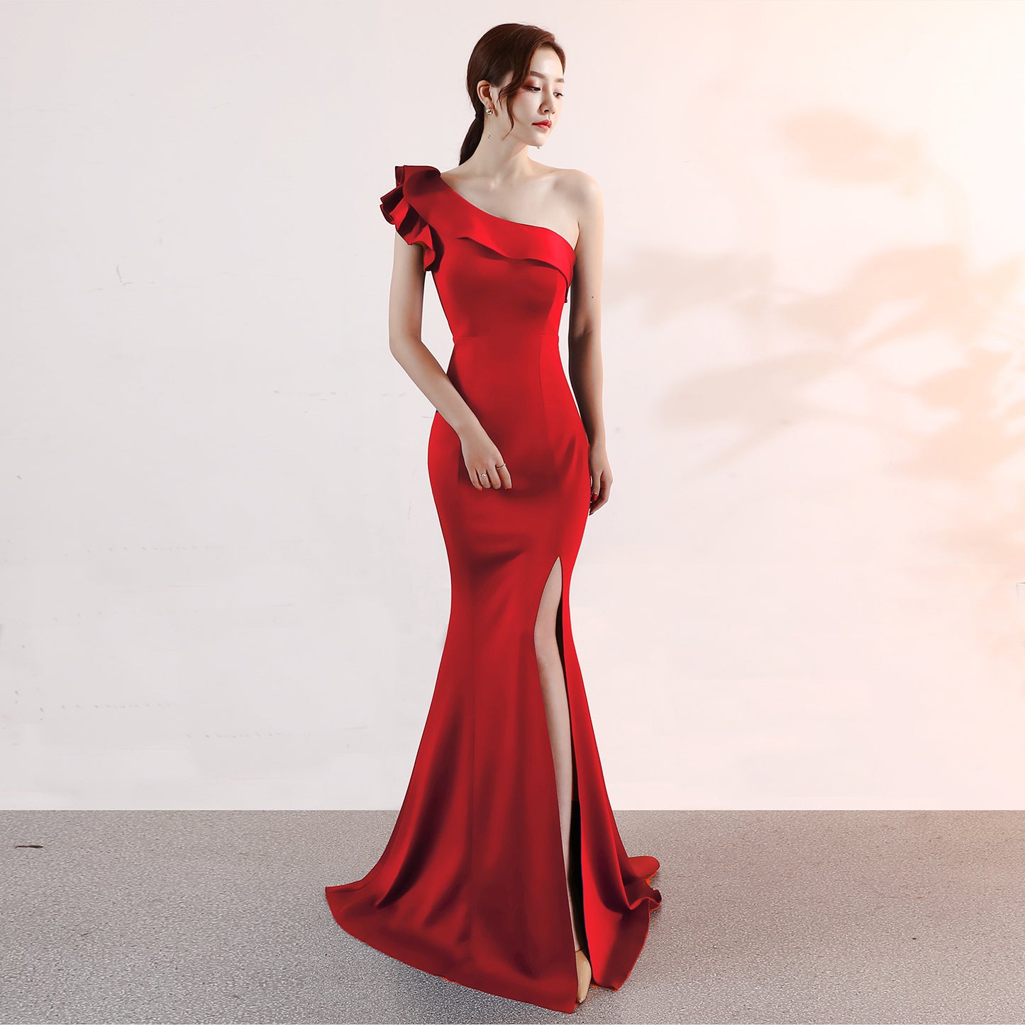 Evening dress elegant long sexy slim fishtail dress