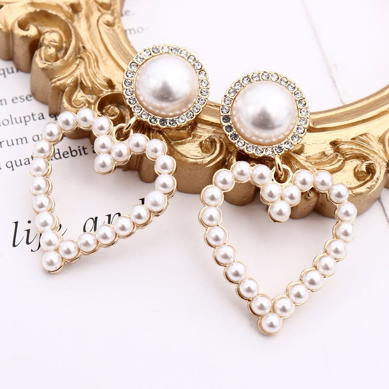 Beaded Temperament Love All-match Earrings Women