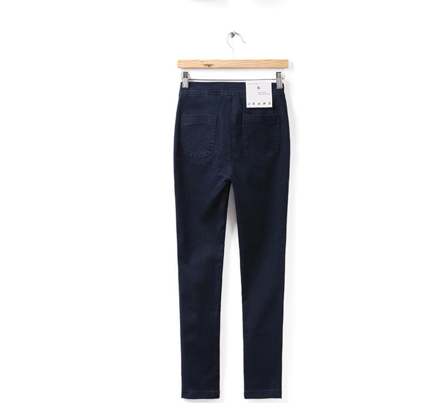 European and American women's stretch slim jeans women's slim feet pants pencil pants trousers