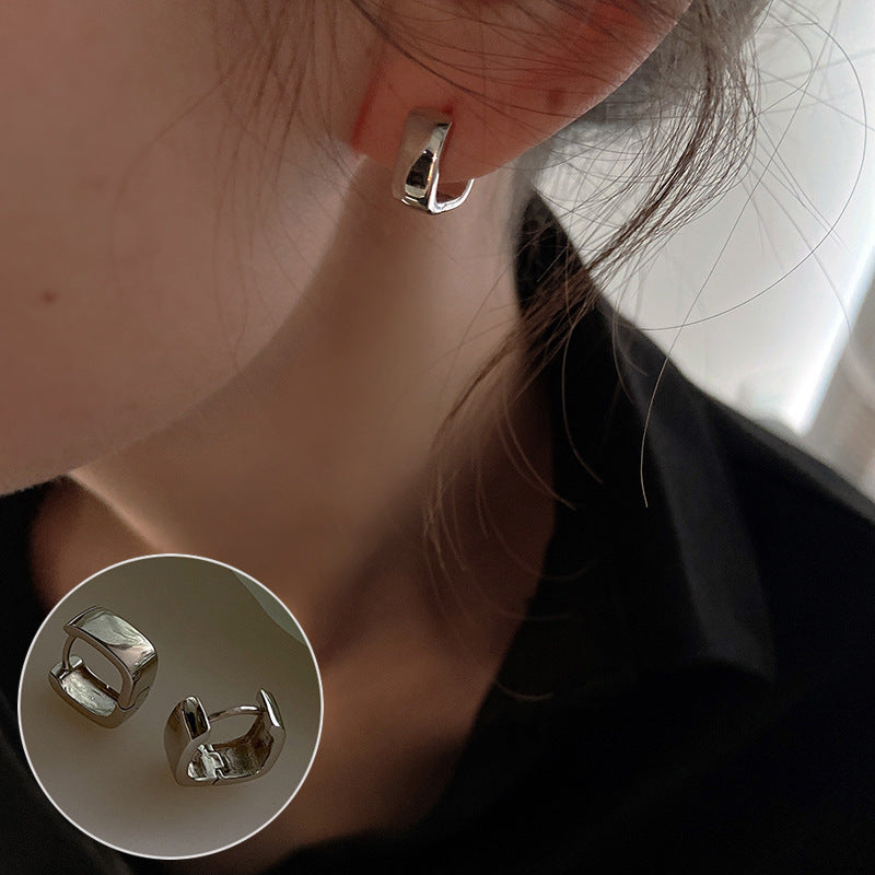 925 Silver Personality Lava Stud Earrings For Women