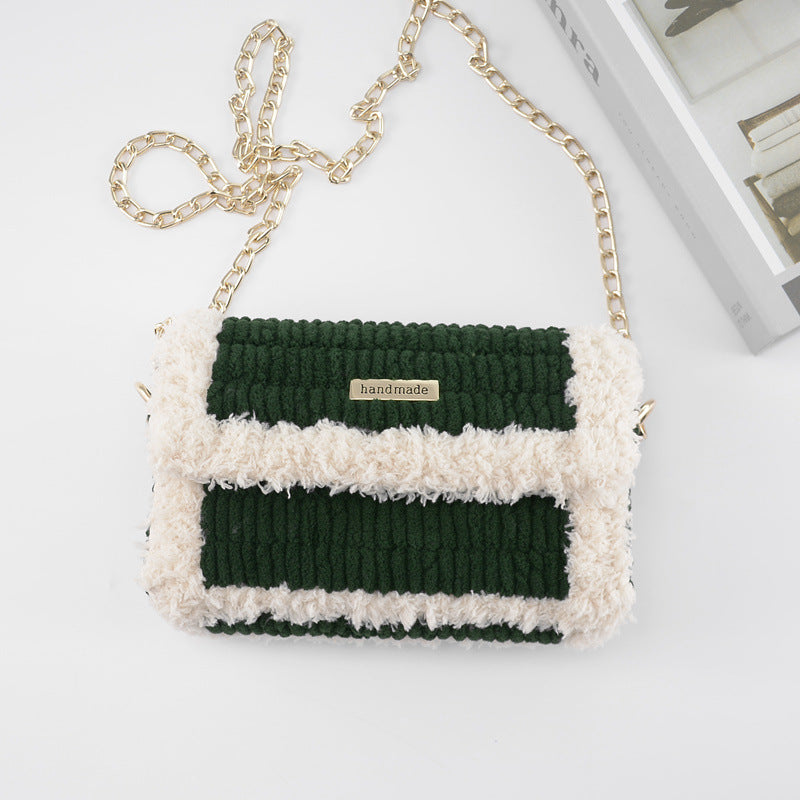 Woolen icicle female bag