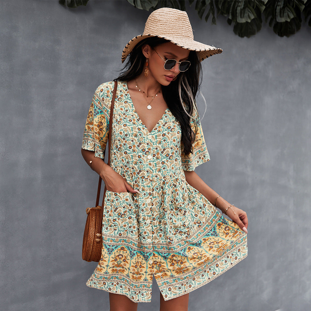 Bohemian Style Floral Dress Is Sexy