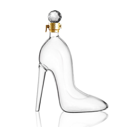 Elegant Sexy Glass High Heels Wine Container