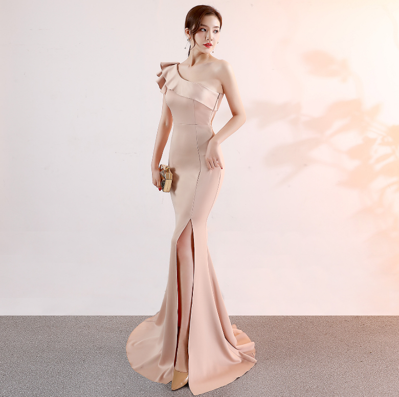 Evening dress elegant long sexy slim fishtail dress