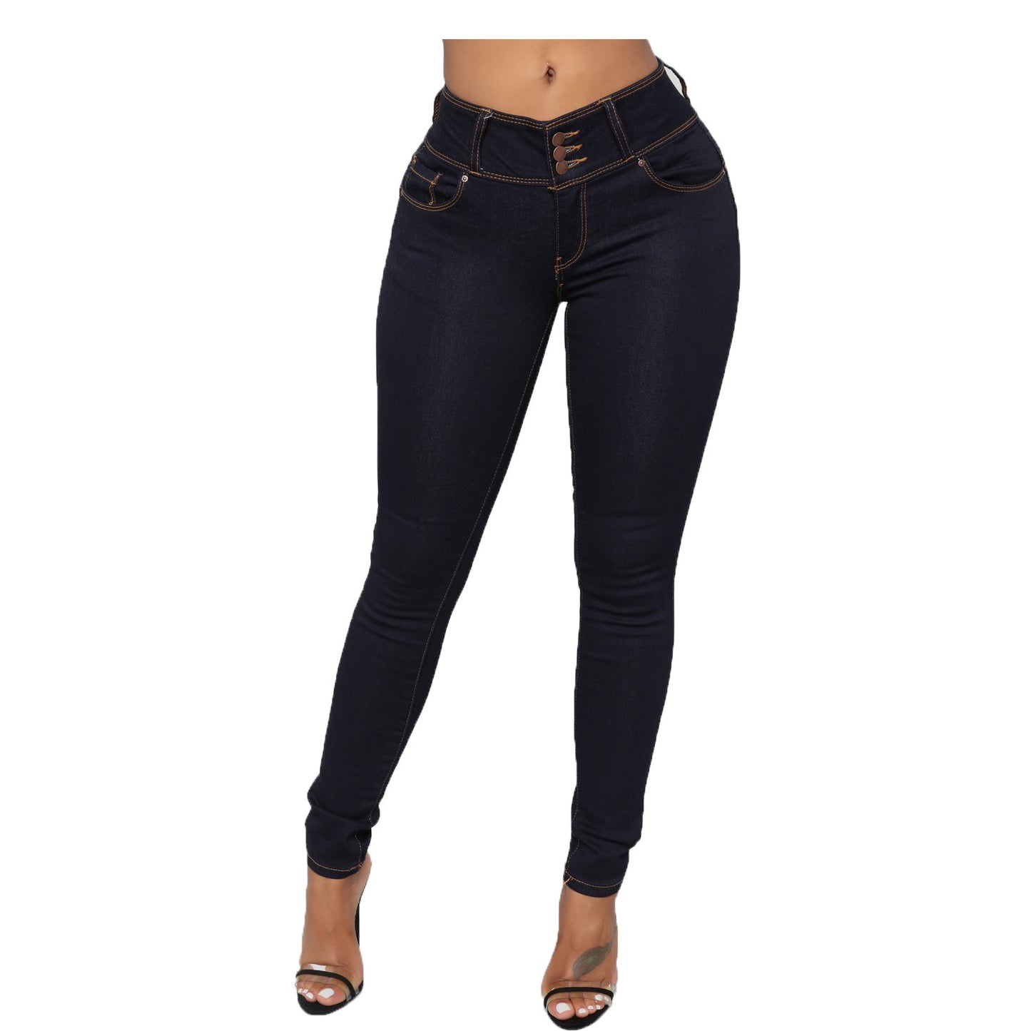 Women's Hip-lifting Slim-fit Wide-waisted Denim Trousers