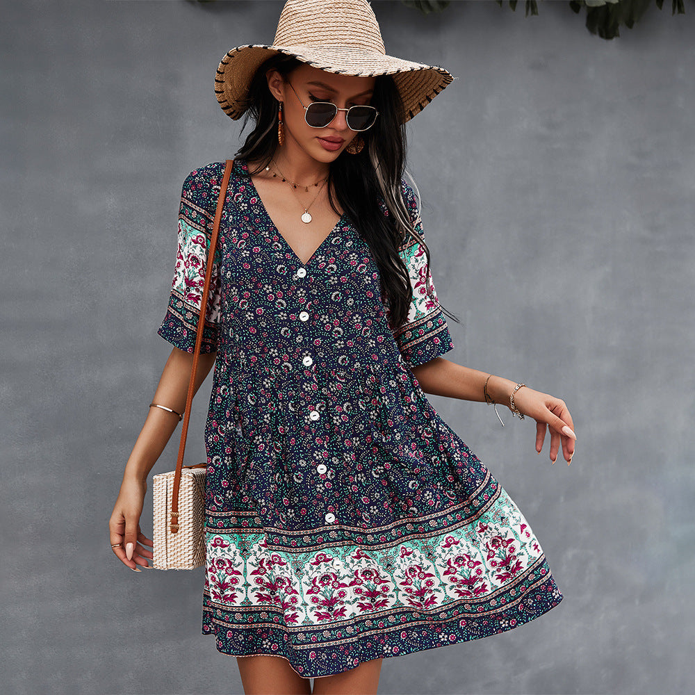 Bohemian Style Floral Dress Is Sexy